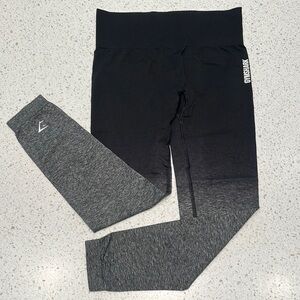 Gymshark Women's Ombré Black and Gray Leggings